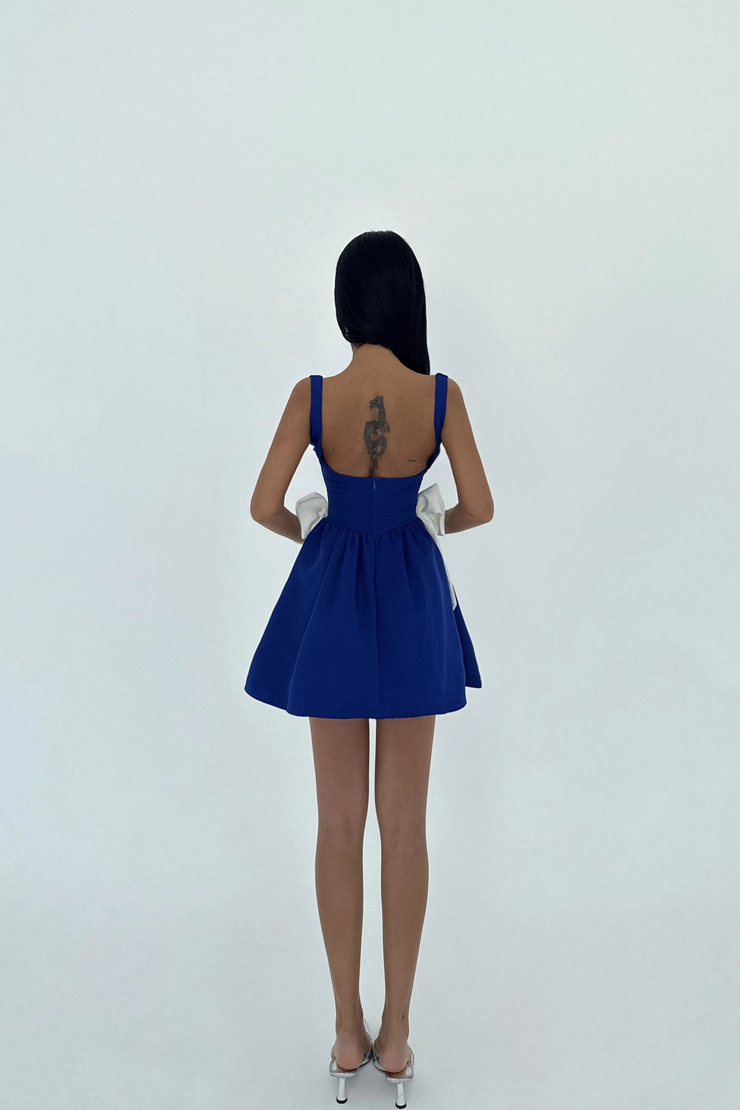 EYY Women Navy Blue Nellie Bow Detail Mini Dress - Richmond