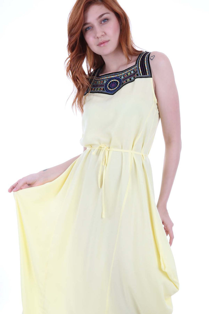 BGD Women Embroidered Dress - Yellow - Kamianets-Podilskyi