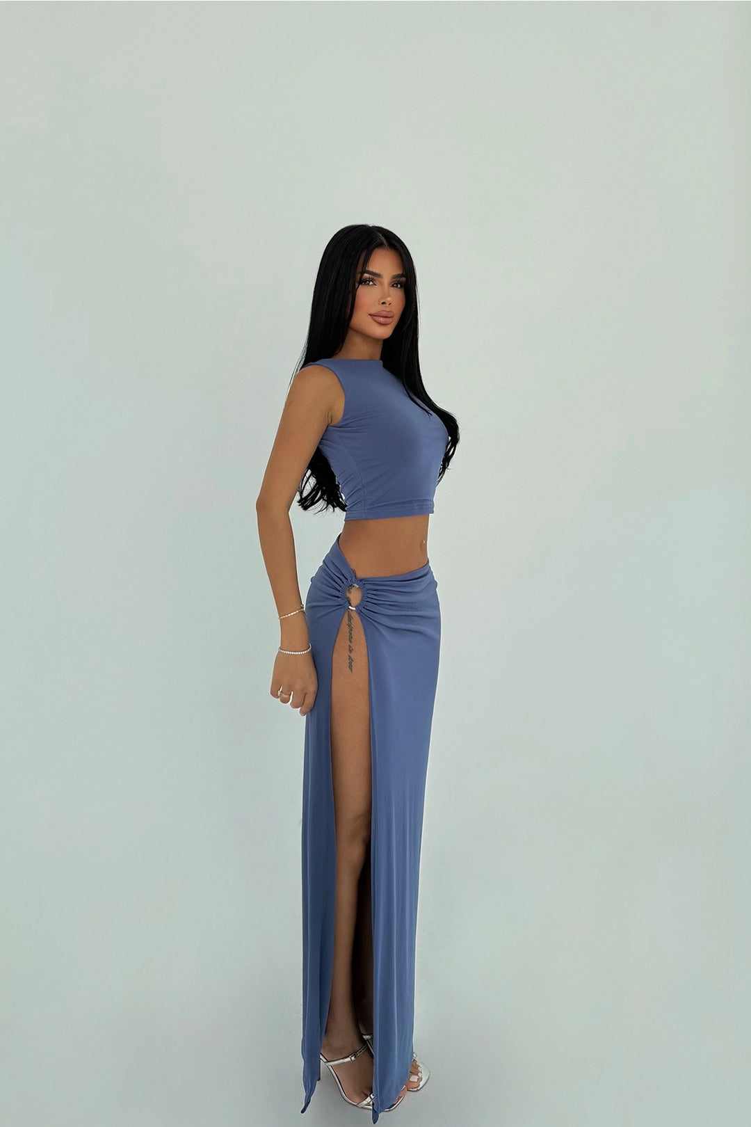 EYY Women Indigo Skirt Suit - Portland