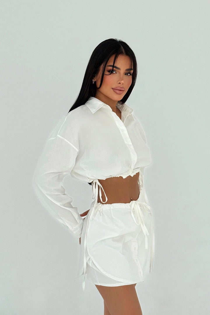 EYY Women White Skirt Suit - Eden Prairie