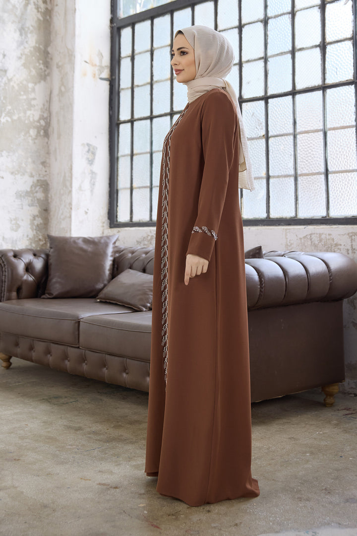 ZRF فستان سهرة لارا نسائي مقاس كبير - جملي - نارون