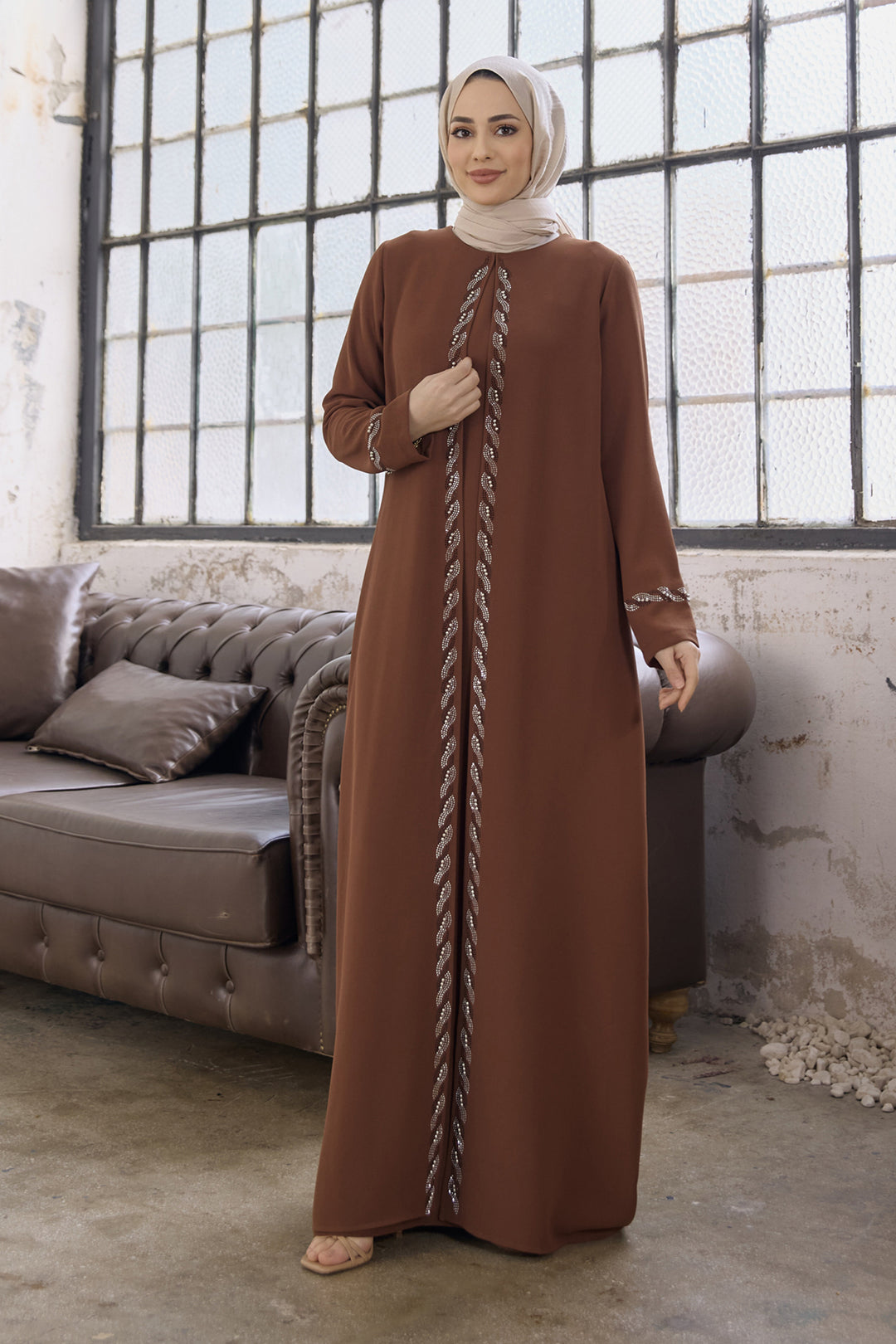 ZRF فستان سهرة لارا نسائي مقاس كبير - جملي - نارون