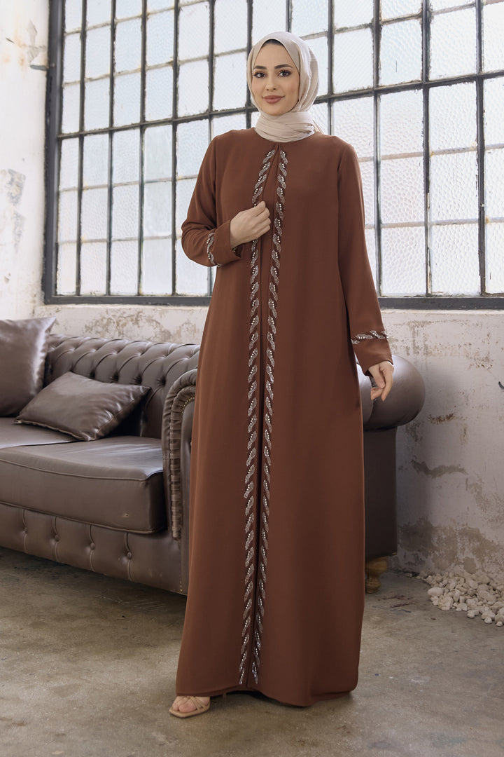 ZRF فستان سهرة لارا نسائي مقاس كبير - جملي - نارون