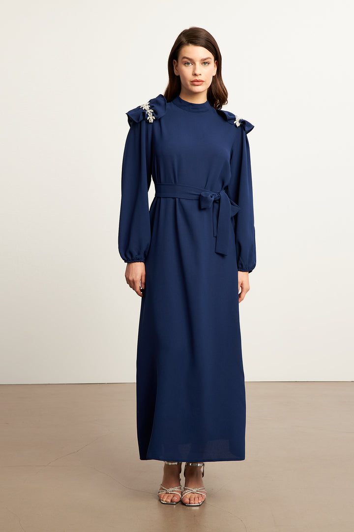 ZRF Women Layla Accessorized Dress - Indigo - San Juan Cancuc