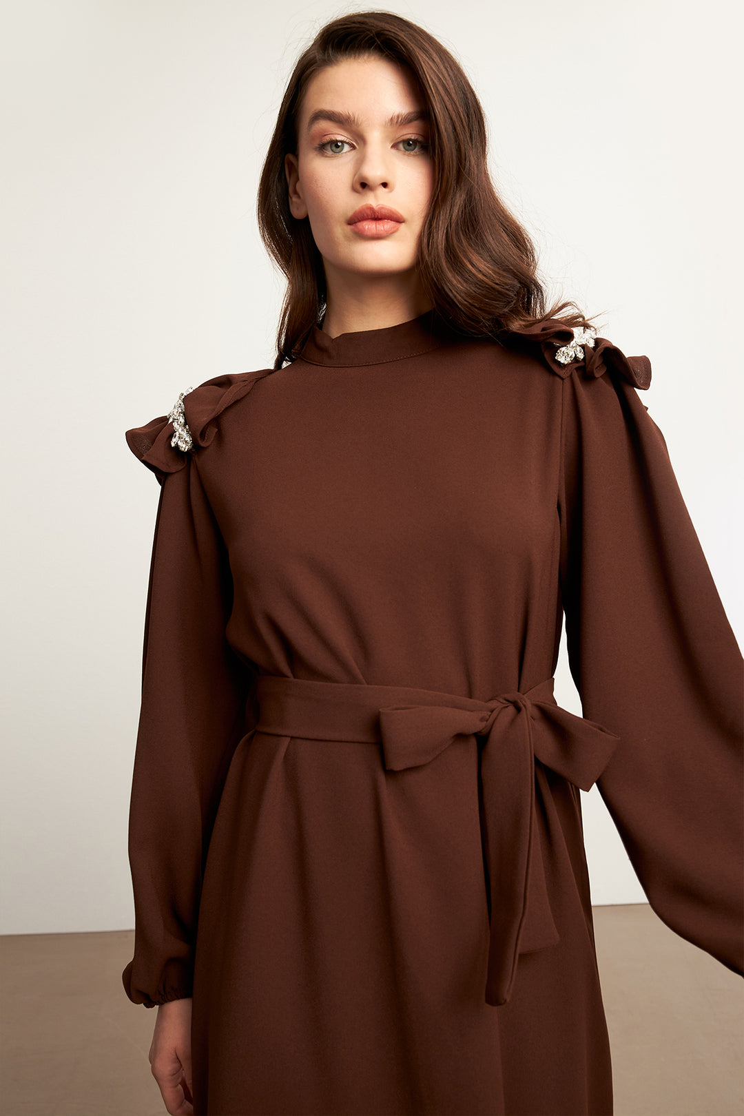 ZRF Women Layla Accessorized Dress - Brown - New Bedford
