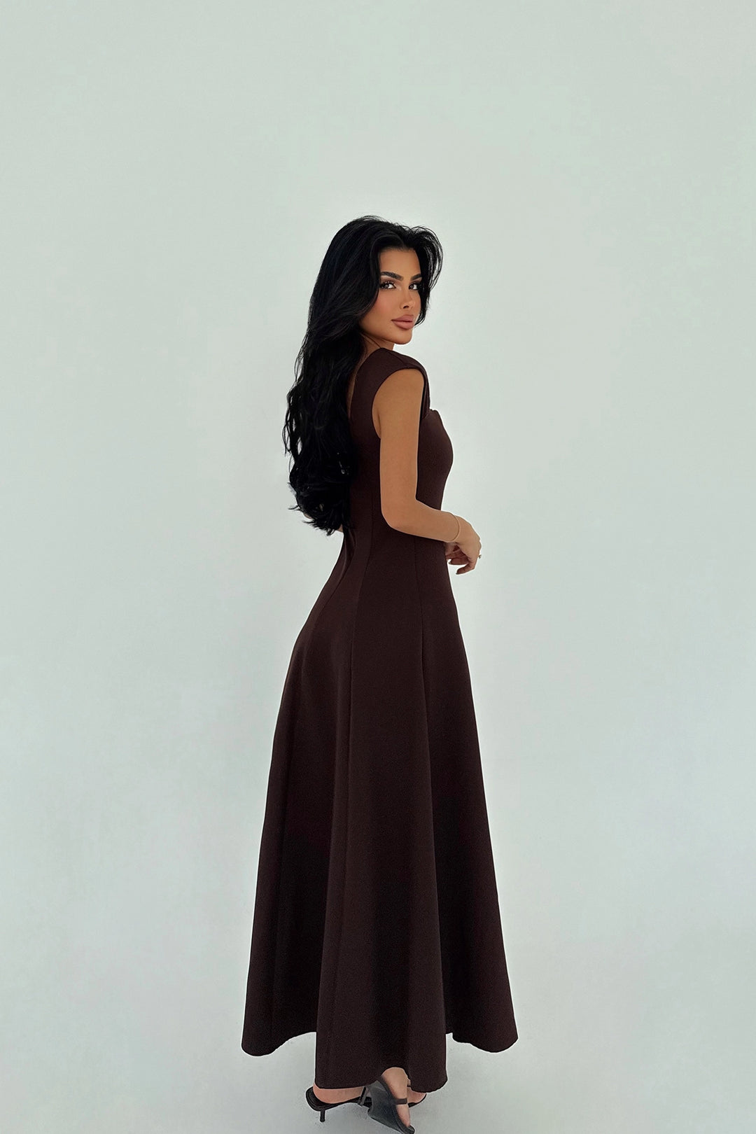 EYY Women Kahverengi Askılı Uzun Elbise - Ellicott City