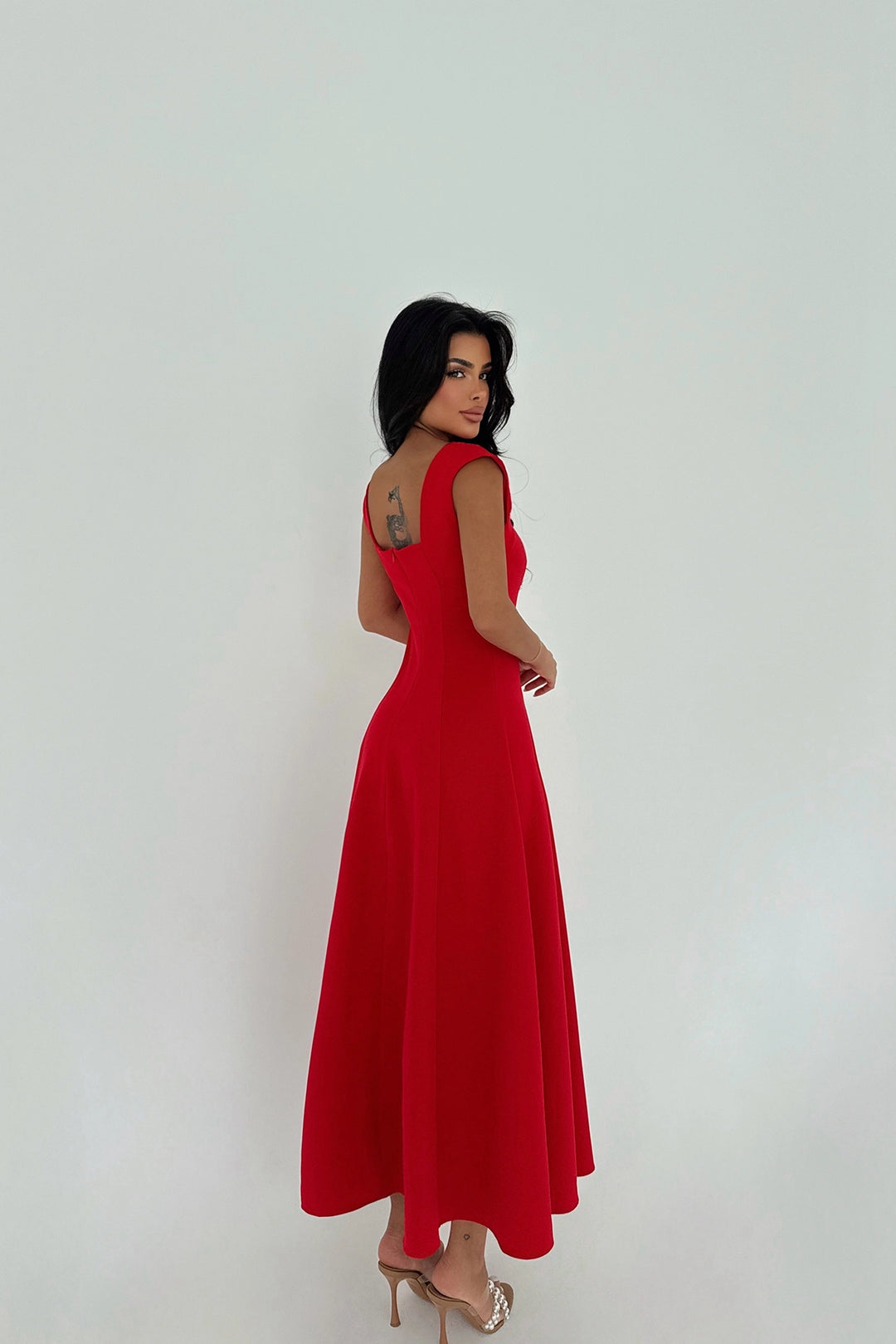 EYY Women Kırmızı Askılı Uzun Elbise - Chaïdári