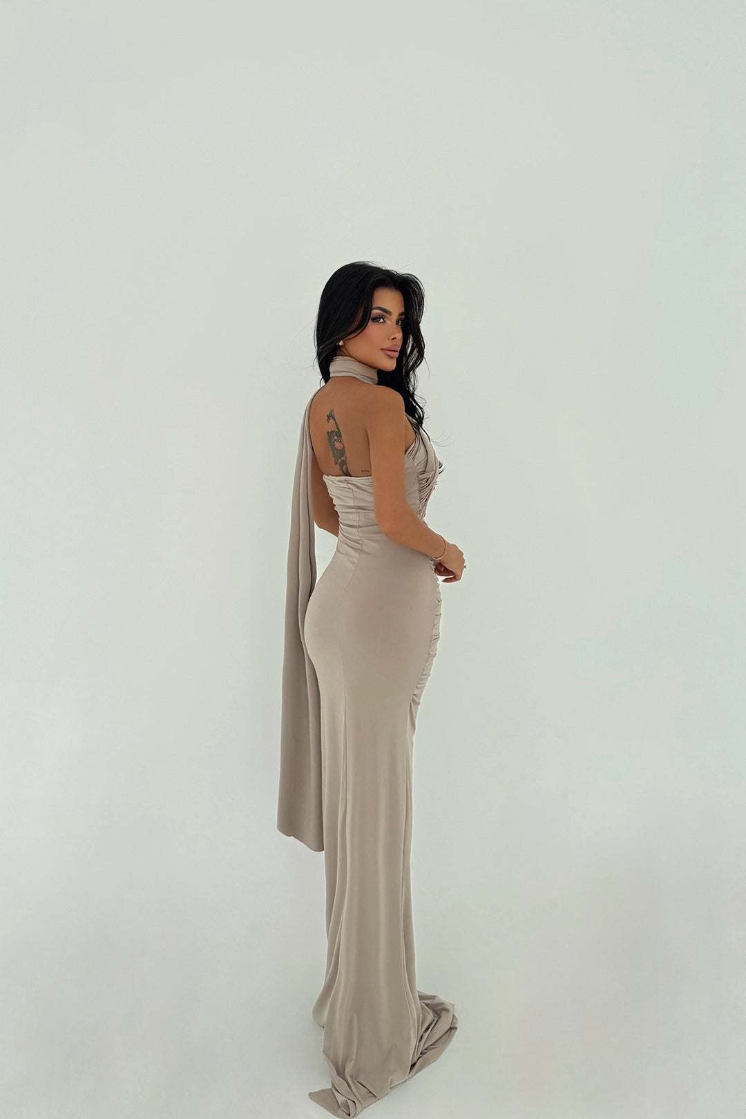 EYY Women Beige Coraline Çoklu Tip Bağcıklı Elbise - Chester