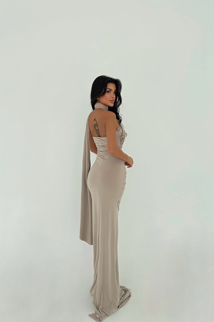 EYY Women Beige Coraline Çoklu Tip Bağcıklı Elbise - Chester