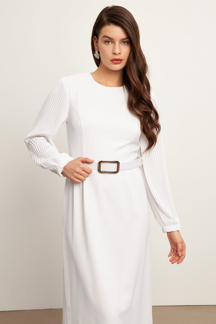 ZRF Women Sleeved Pile Dress - Ecru - Esslingen