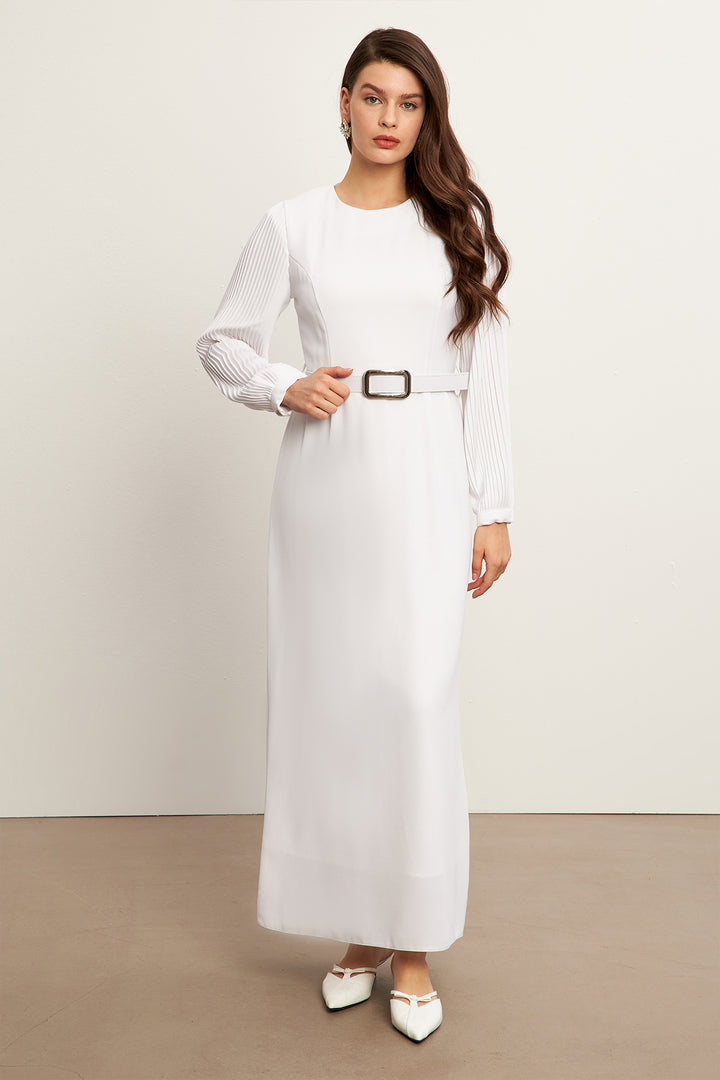 ZRF Women Sleeved Pile Dress - Ecru - Esslingen