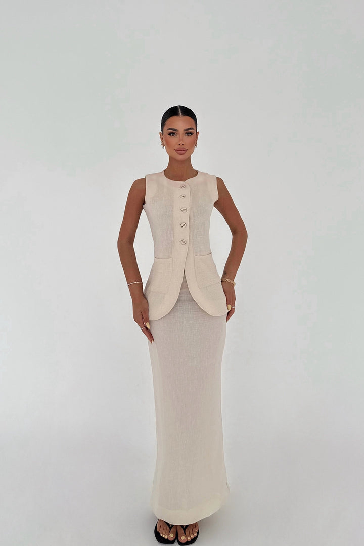 EYY Women Cream Skirt Suit - Hasselt