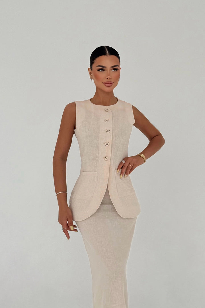EYY Women Cream Skirt Suit - Hasselt