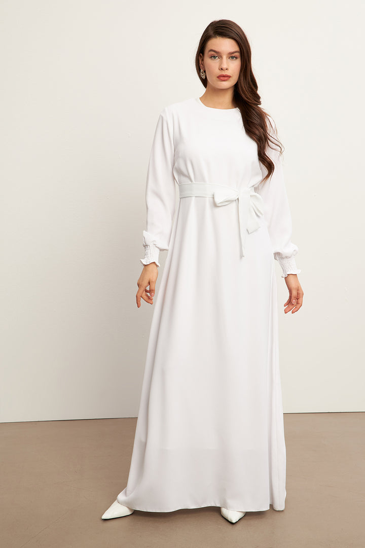 ZRF Women Vera Belted Dress - White - Oakland