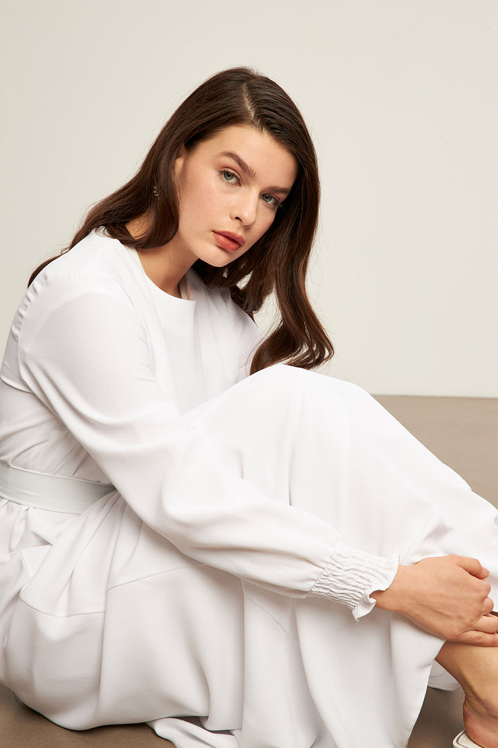 ZRF Women Vera Belted Dress - White - Oakland