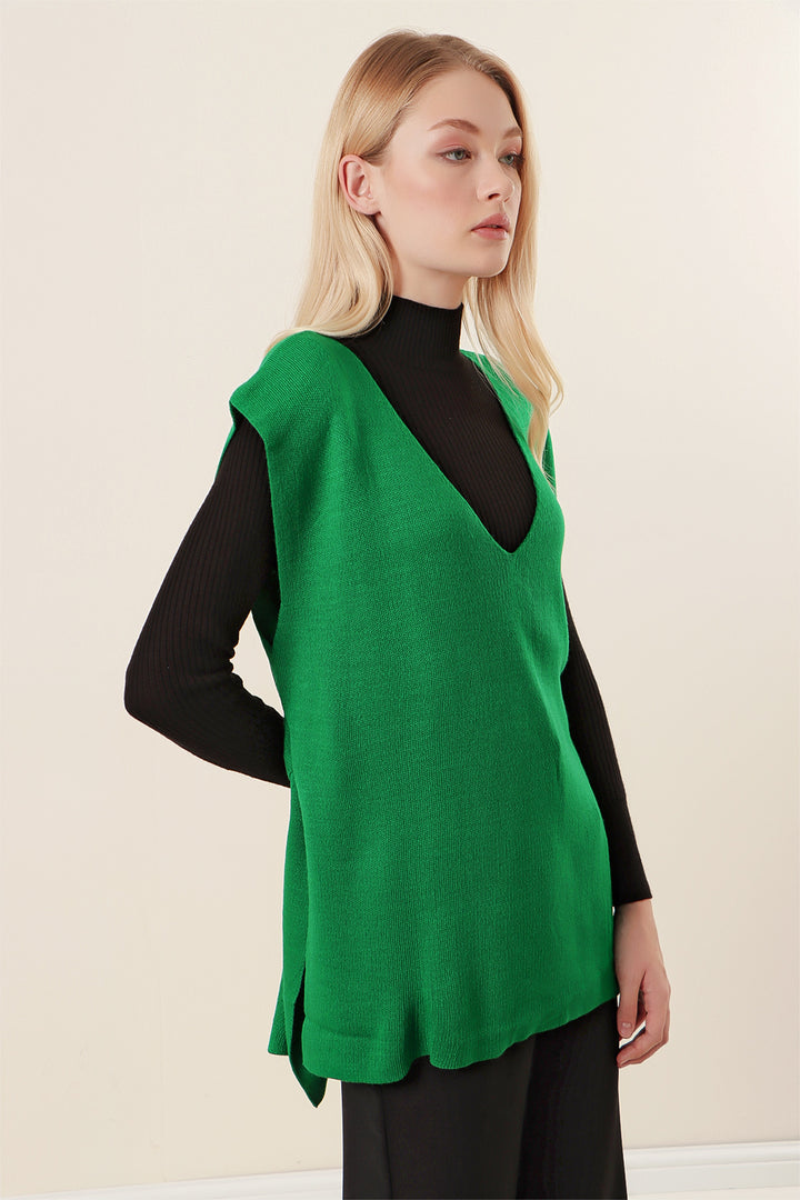 BGD Women Striped Knit Sweater - Emerald Green - Bietigheim-Bissingen