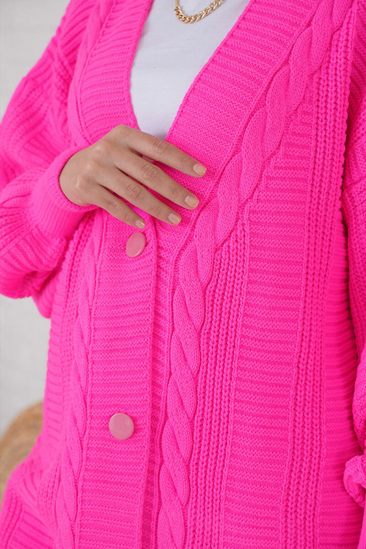 BGD Women Hijab Cardigan - Fuchsia - Marbella