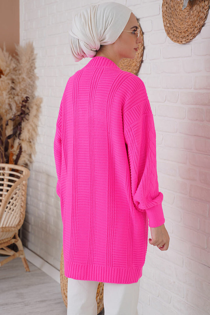 BGD Women Hijab Cardigan - Fuchsia - Marbella