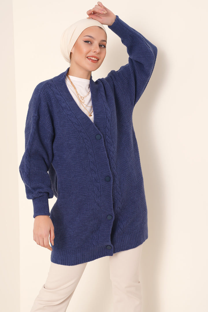 BGD Women Hijab Cardigan - Navy Blue - Central Coast