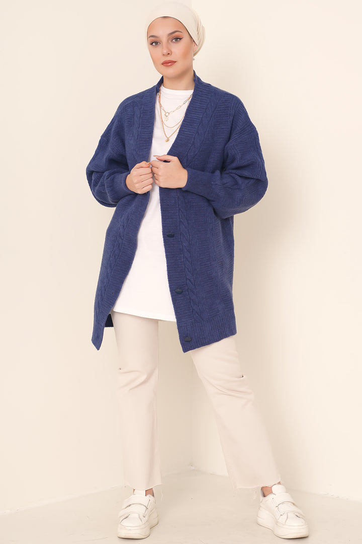 BGD Women Hijab Cardigan - Navy Blue - Central Coast