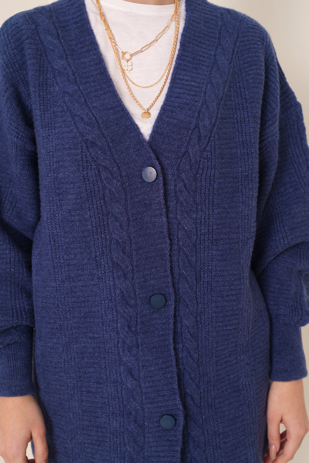BGD Women Hijab Cardigan - Navy Blue - Central Coast