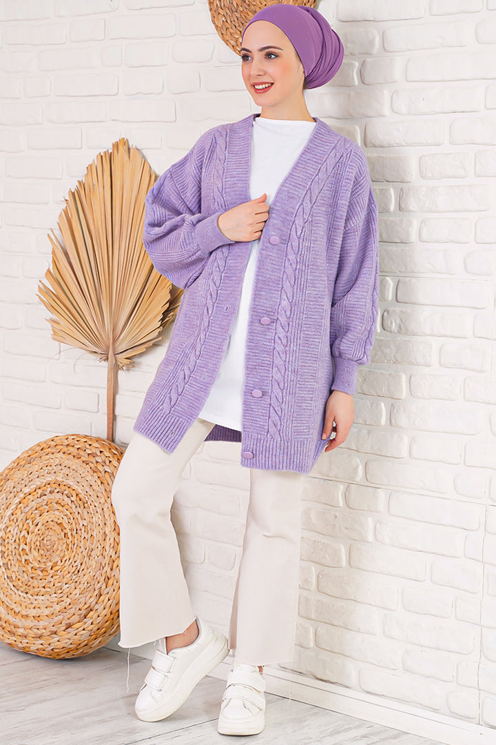 BGD Women Hijab Cardigan - Lilac - Kamp-Lintfort