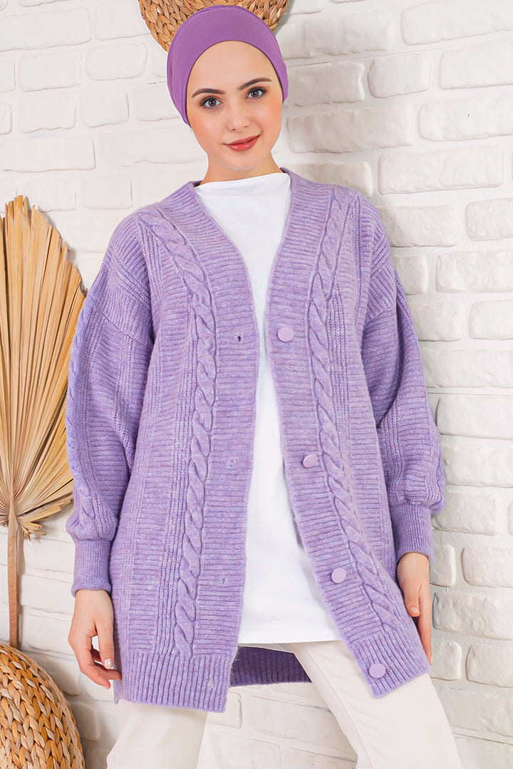 BGD Women Hijab Cardigan - Lilac - Kamp-Lintfort