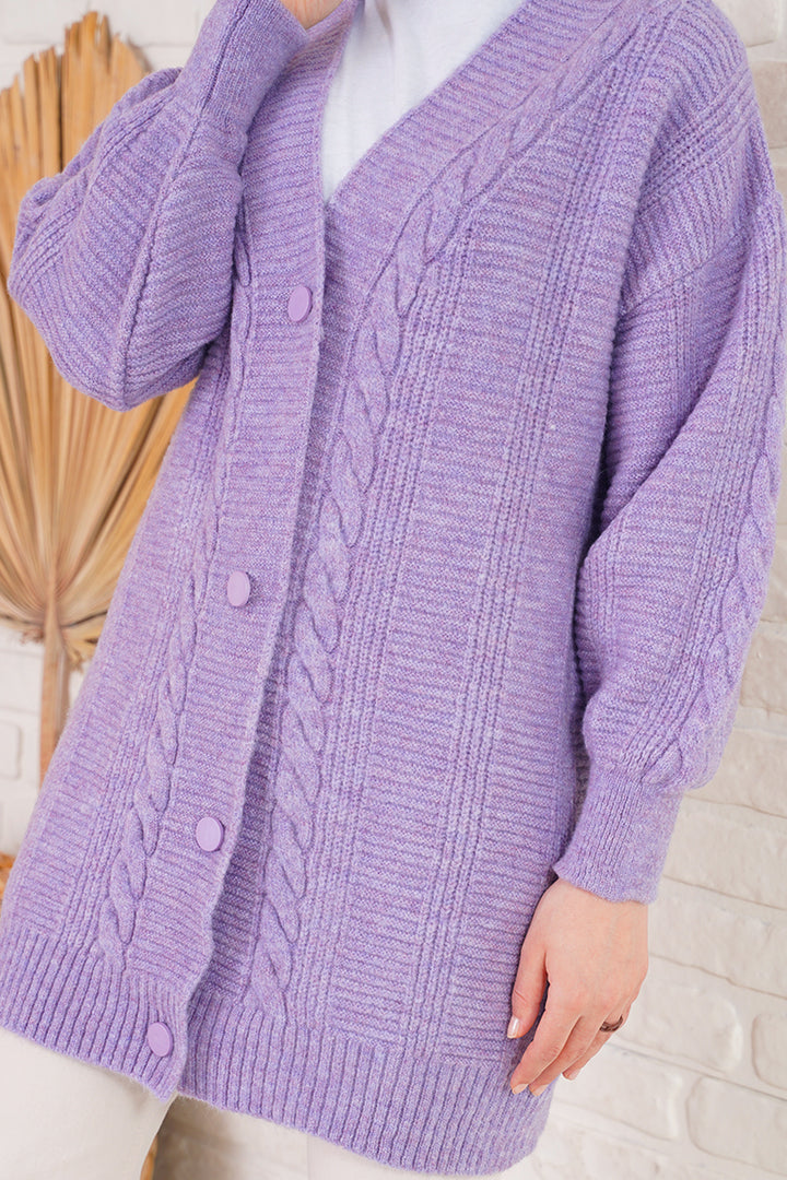 BGD Women Hijab Cardigan - Lilac - Kamp-Lintfort