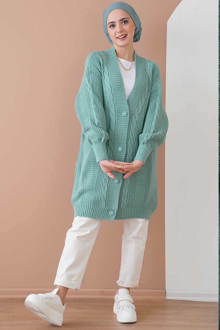 BGD Women Hijab Cardigan - Mint - Sint-Truiden