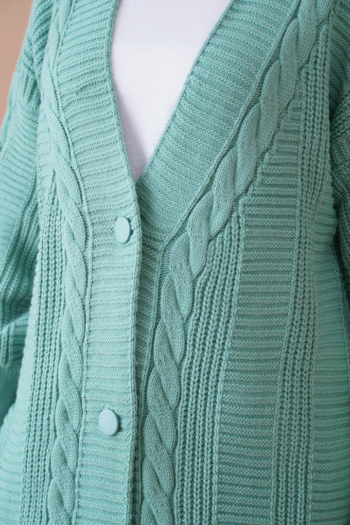 BGD Women Hijab Cardigan - Mint - Sint-Truiden