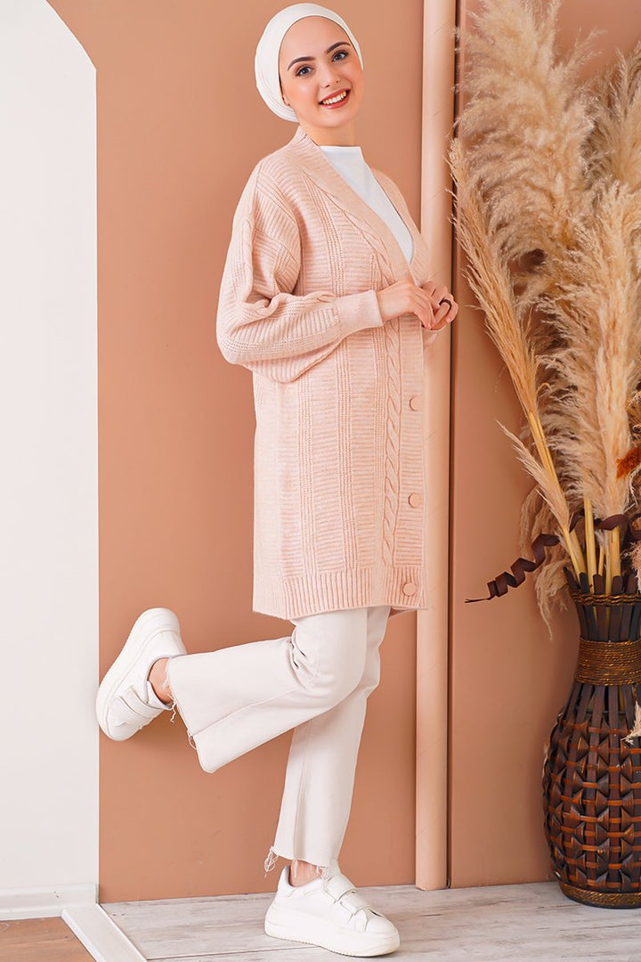 BGD Women Hijab Cardigan - Powder - Brasschaat