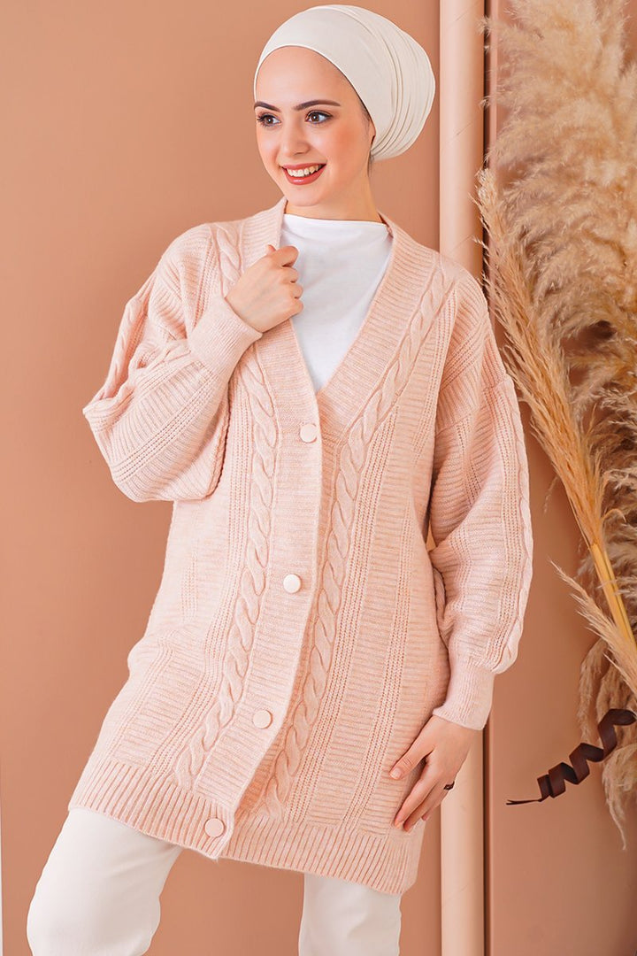 BGD Women Hijab Cardigan - Powder - Brasschaat