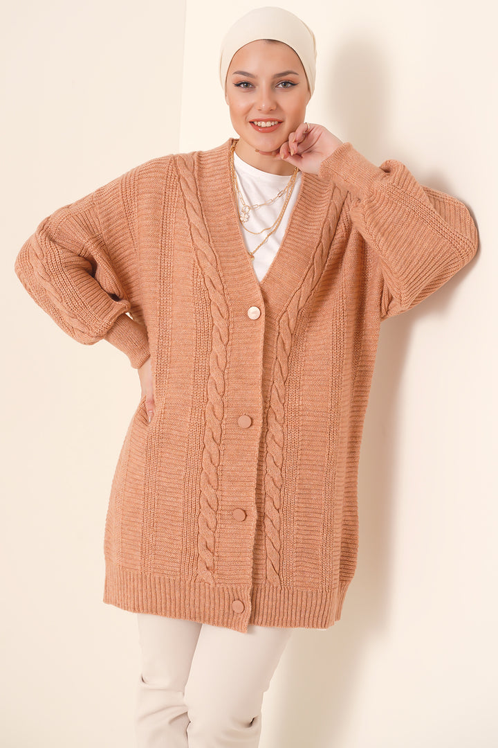BGD Women Hijab Cardigan - Salmon - Walsall