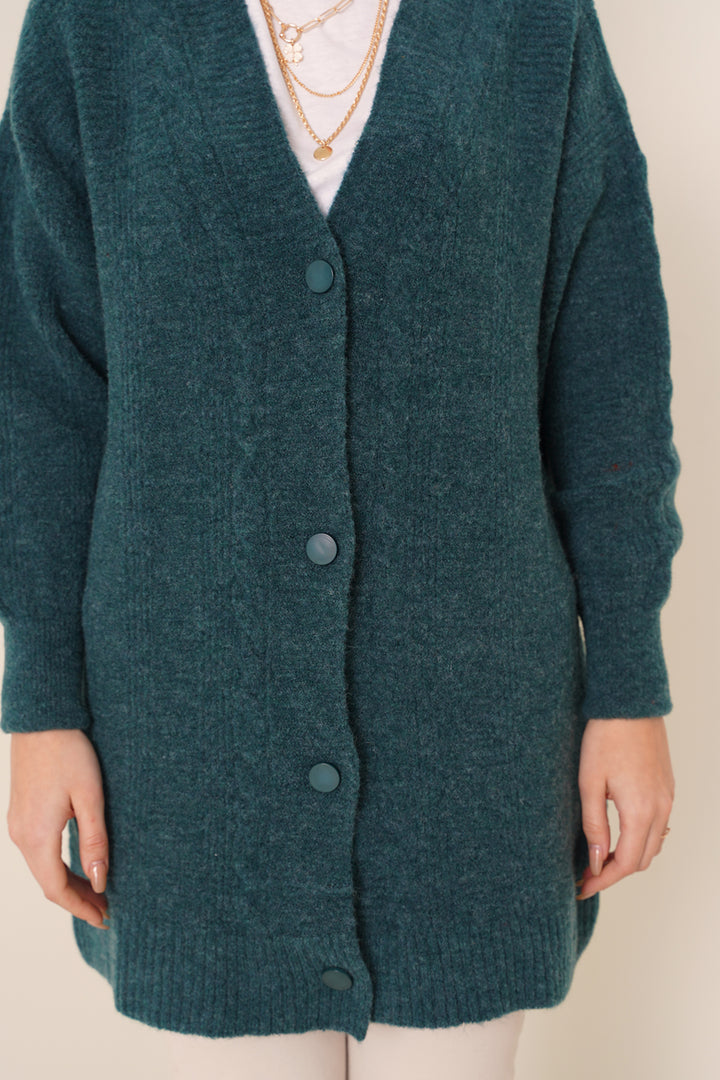 BGD Women Hijab Cardigan - Water Green - Bârlad