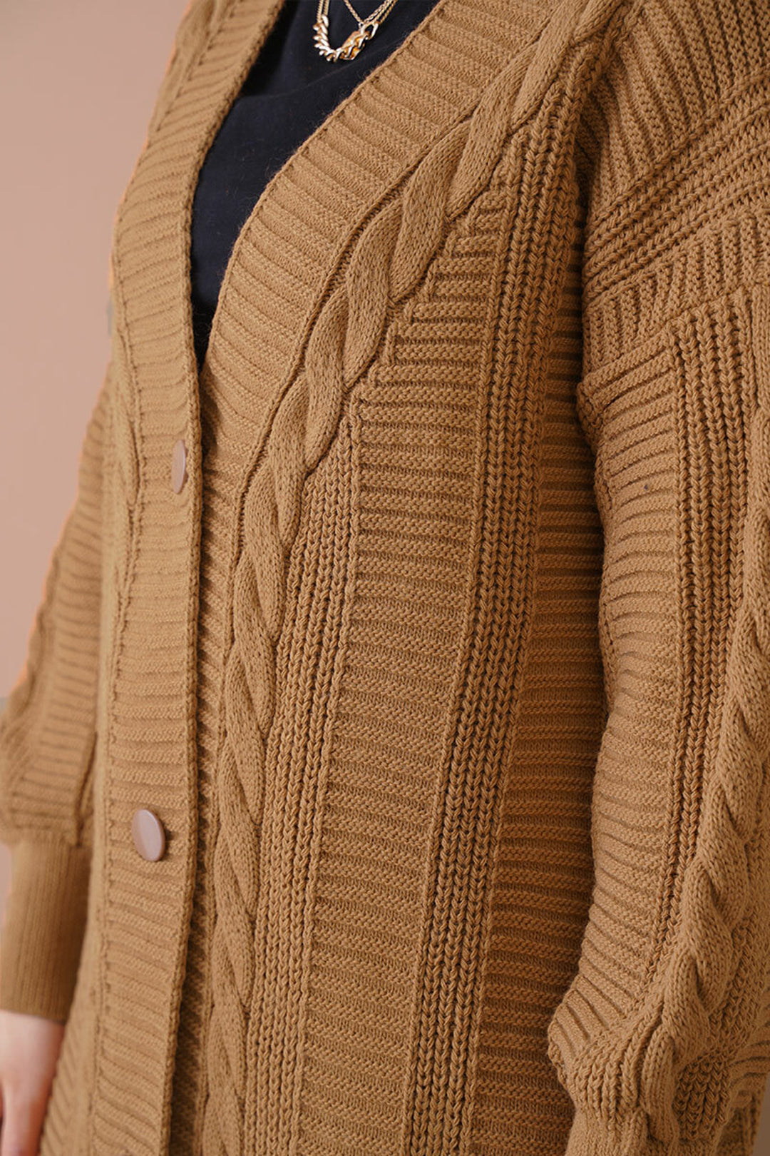 BGD Women Hijab Cardigan - Brown - Hillsborough
