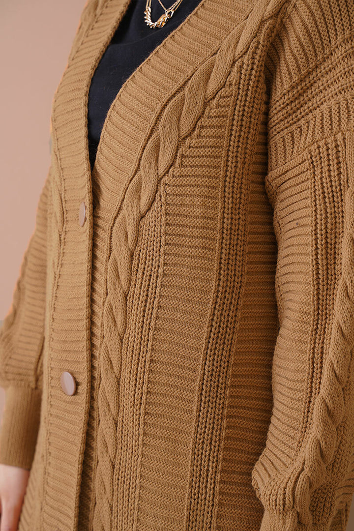 BGD Women Hijab Cardigan - Brown - Hillsborough