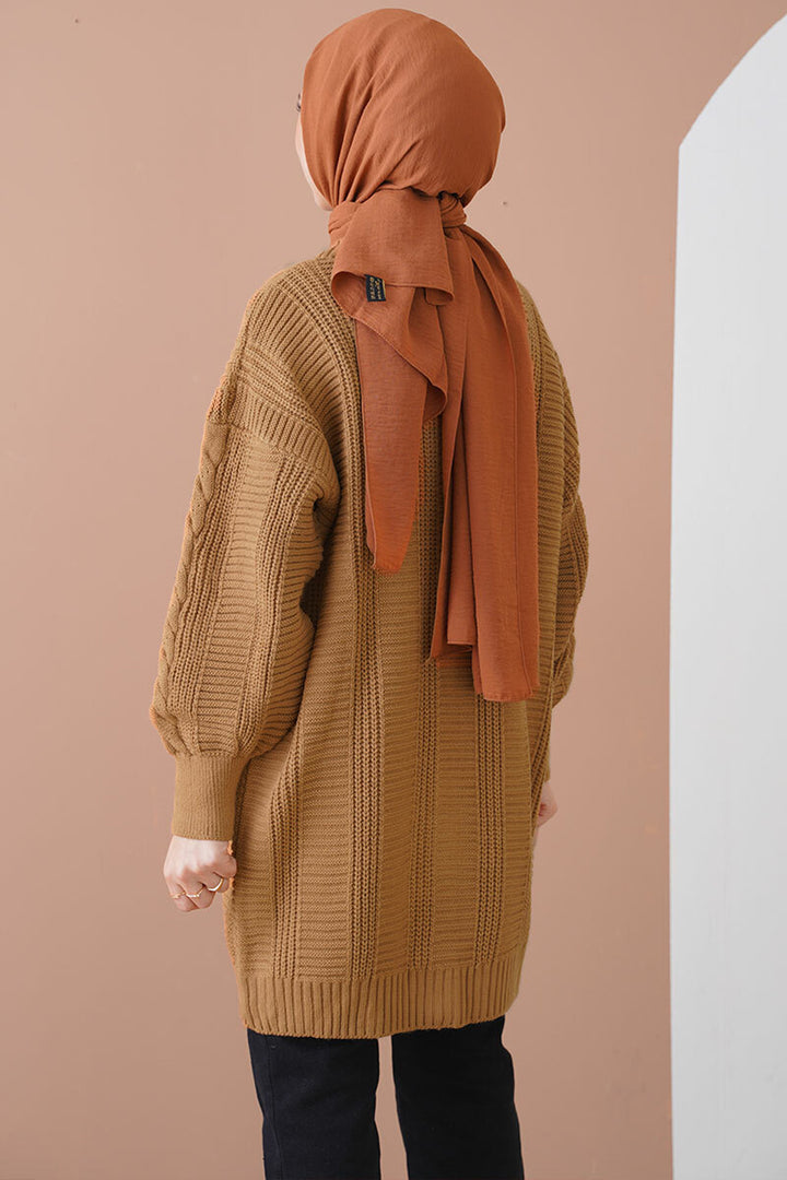 BGD Women Hijab Cardigan - Brown - Hillsborough