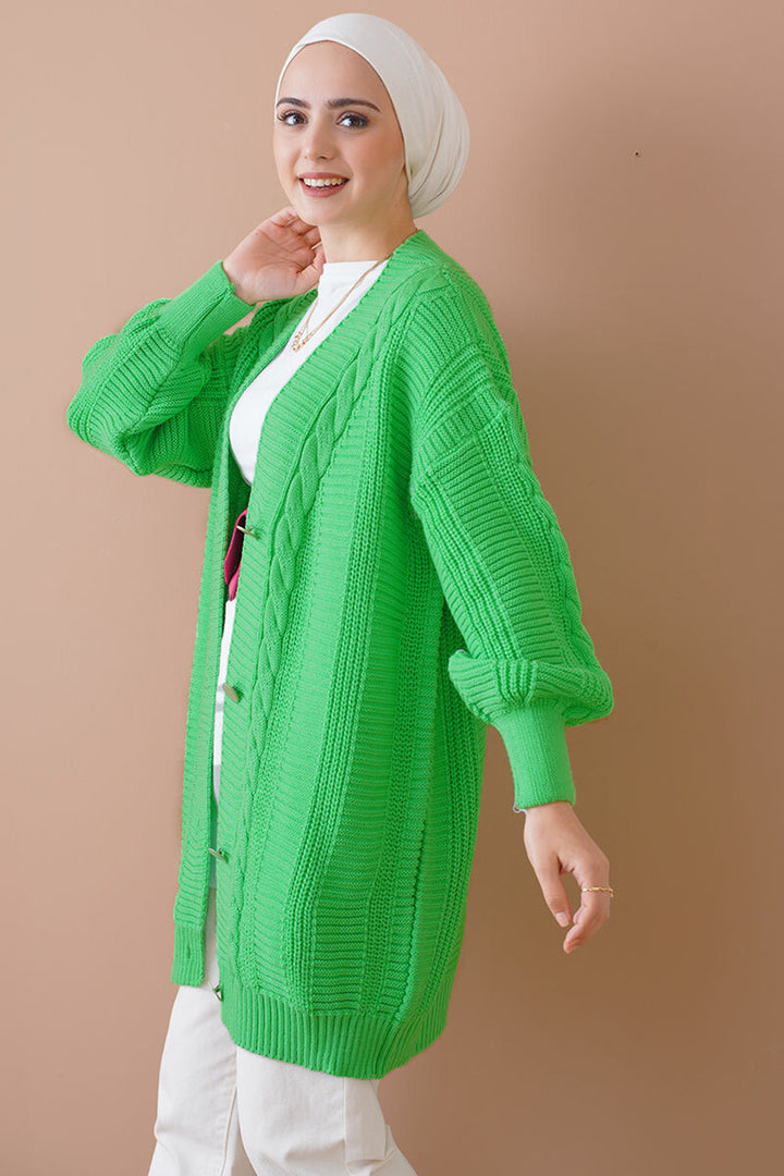 BGD Women Hijab Cardigan - Green - Villeurbanne