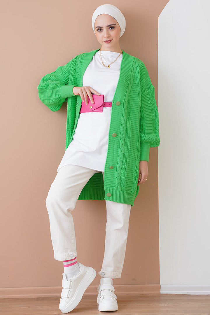 BGD Women Hijab Cardigan - Green - Villeurbanne