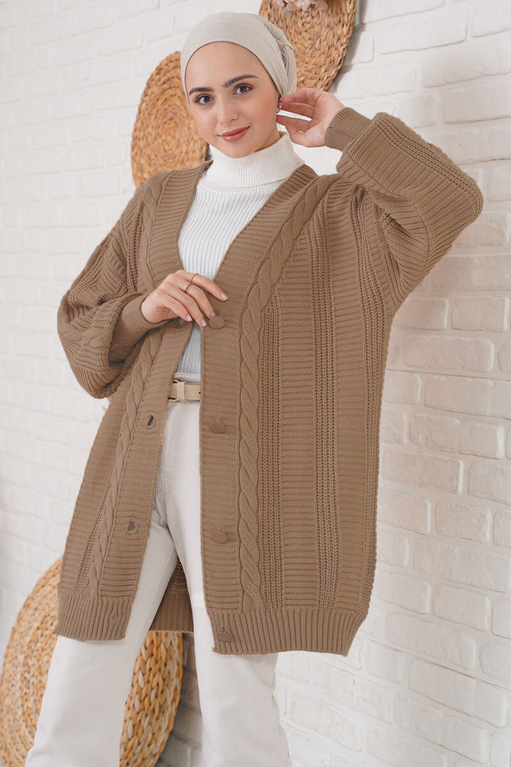 BGD Women Hijab Cardigan - Light Pink - Macuspana