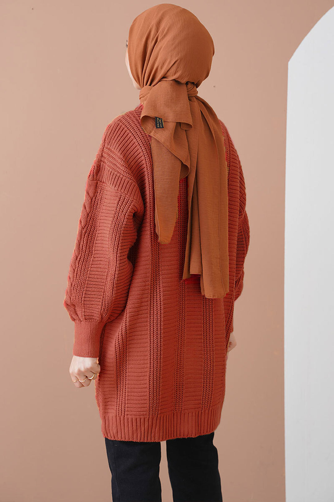 BGD Women Hijab Cardigan - A. Brick - Nice