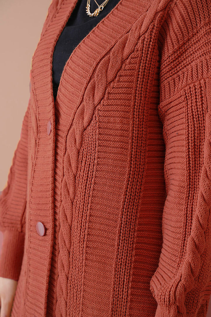 BGD Women Hijab Cardigan - A. Brick - Nice