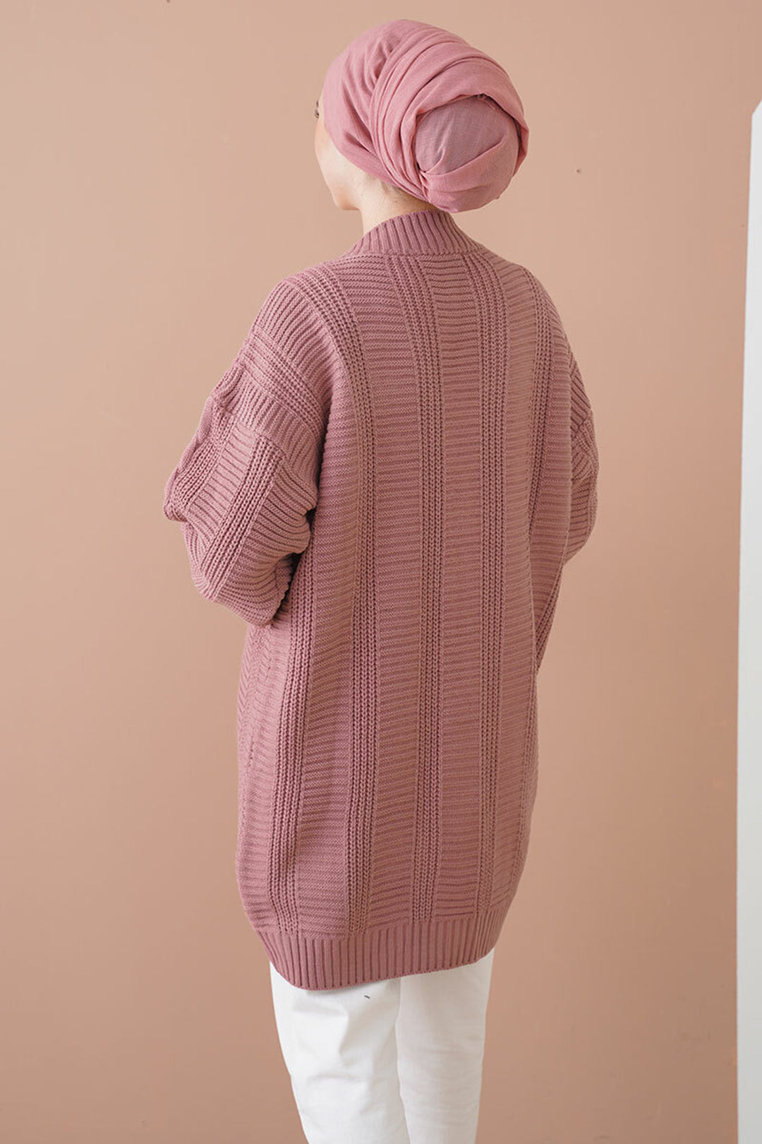 BGD Women Hijab Cardigan - Rose Pink - Altadena