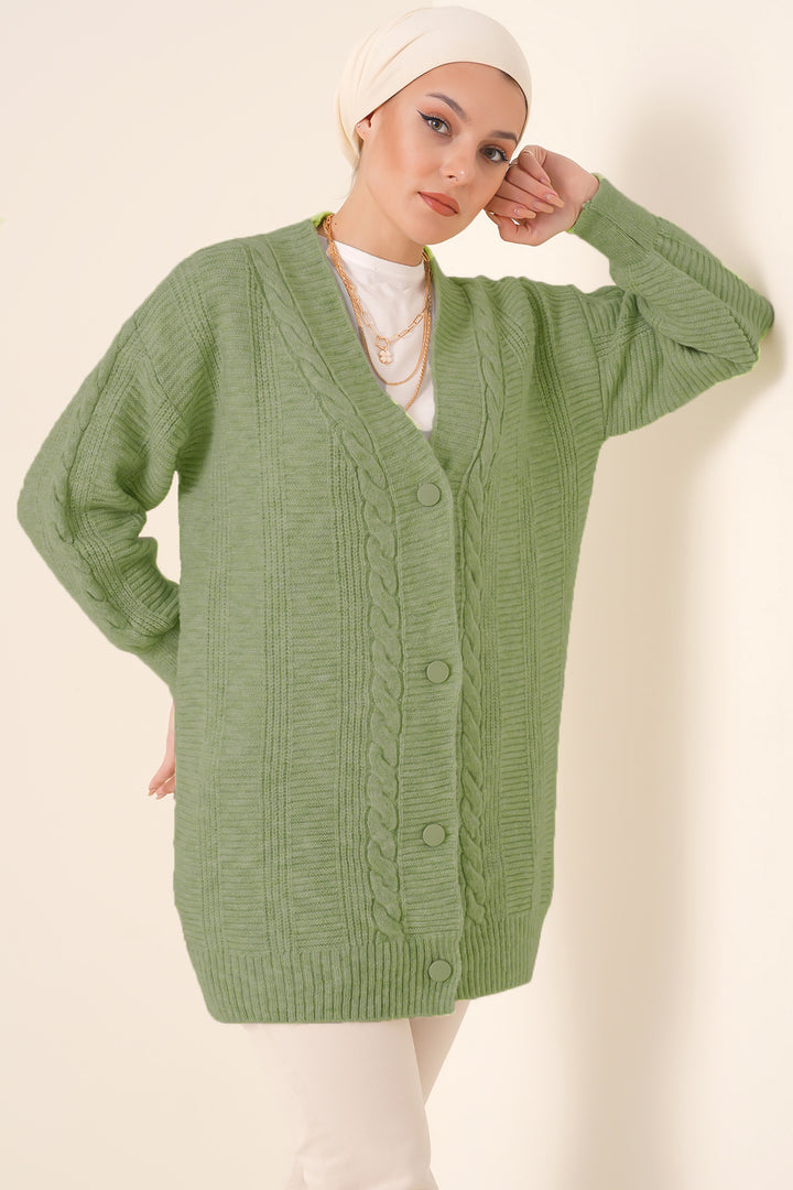 BGD Women Hijab Cardigan - Green - Sacramento