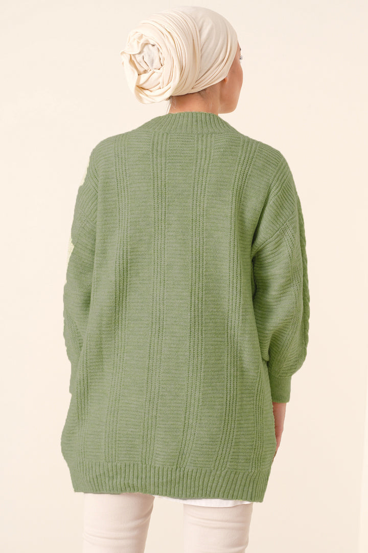 BGD Women Hijab Cardigan - Green - Sacramento