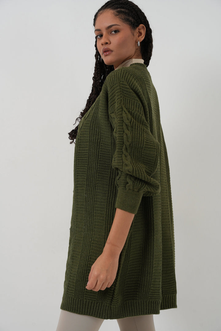 BGD Women Tesettür Triko Hırka - Haki - Călăraşi