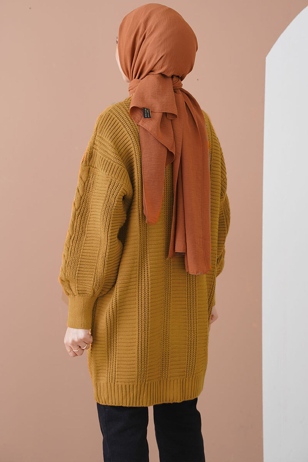 BGD Women Hijab Cardigan - Mustard - Goch