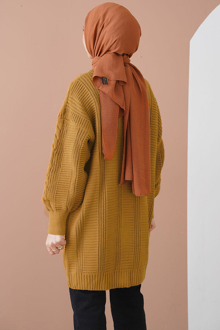 BGD Women Hijab Cardigan - Mustard - Goch