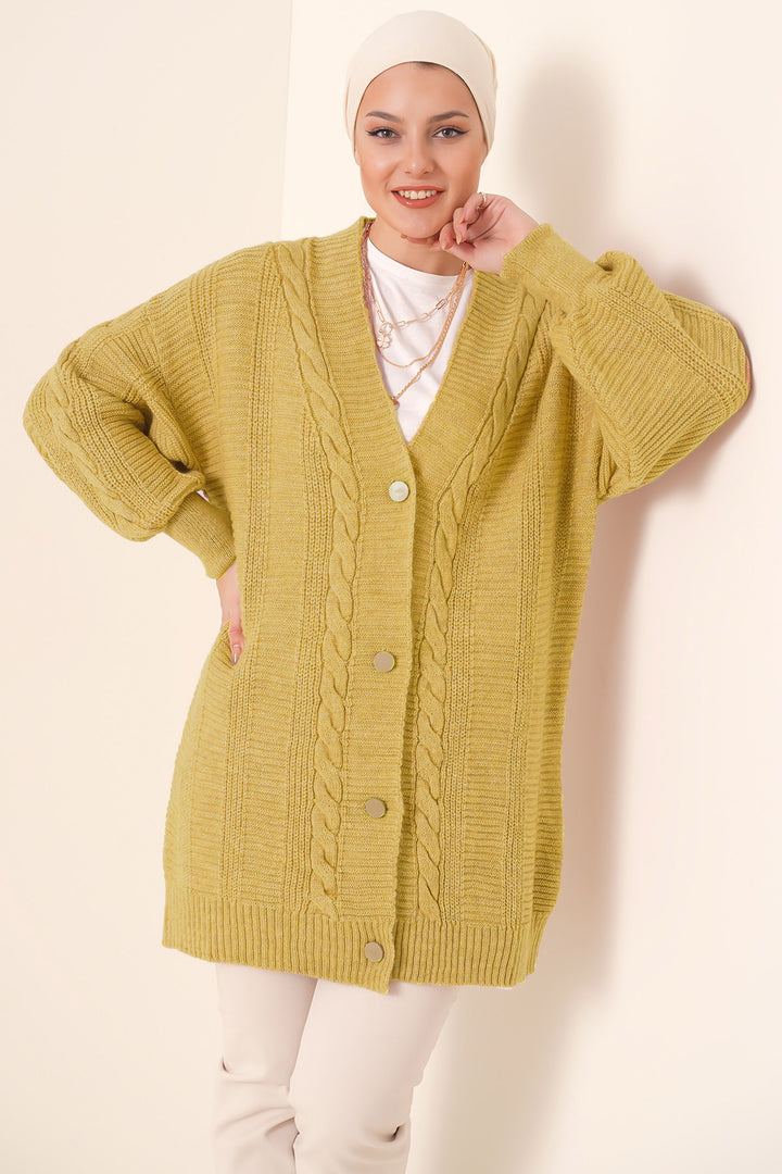 BGD Women Hijab Cardigan - Mustard Yellow - Argenteuil