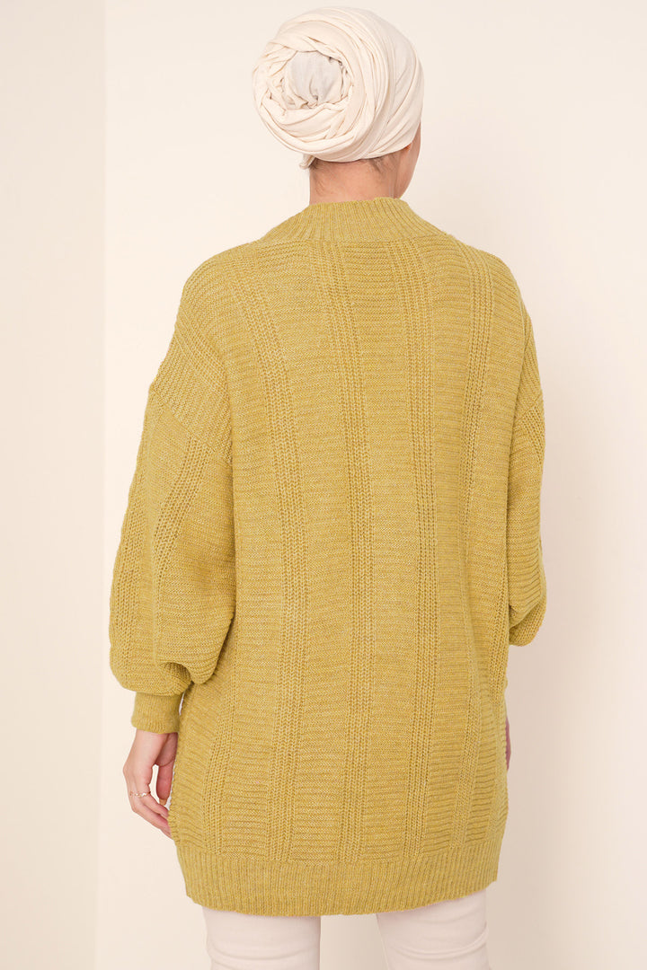 BGD Women Hijab Cardigan - Mustard Yellow - Argenteuil